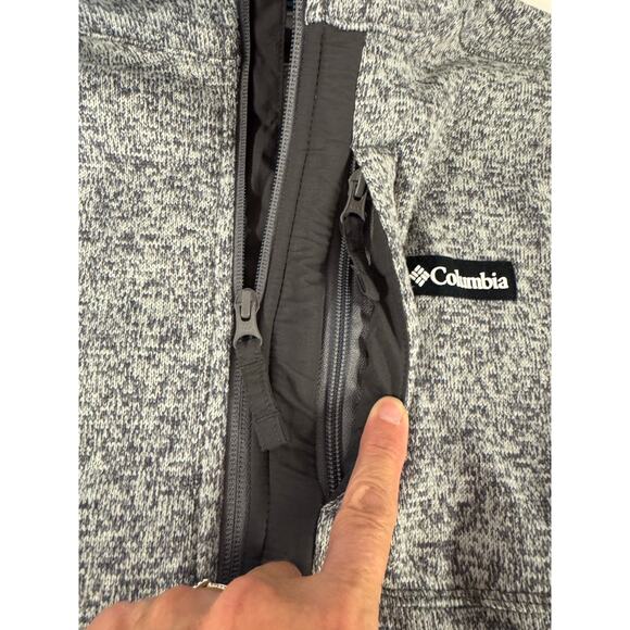 Columbia Men’s Sz L Half Zip Long Sleeve Pullover Gray Granite With Pockets - Picture 4 of 9